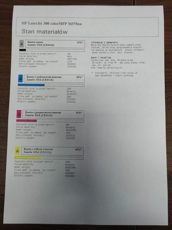 HP LaserJet Pro 300 MFP M375nw | Drukarka laserowa kolor A4 | 19 str./min | Duplex | USB, LAN, Wi-Fi